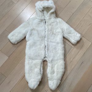Adrienne Landau real rabbit fur unisex bundler snow suit